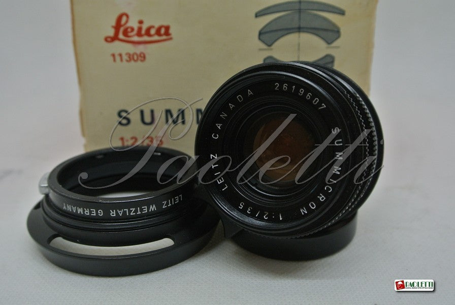 Leica Summicron -M 1:2 35 mm Mat:.2619.. 11309 ( 1973 ) Black Canada   Usato
